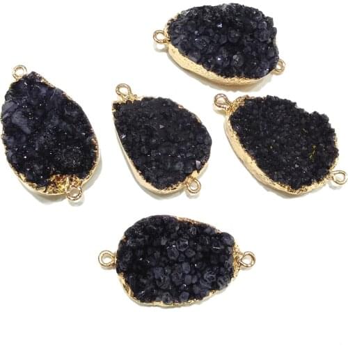 Natural Stone Charms Connectors Pendants Agates Necklace Pendant for Jewelry Making DIY Accessories Fit Necklaces Size 20x38mm