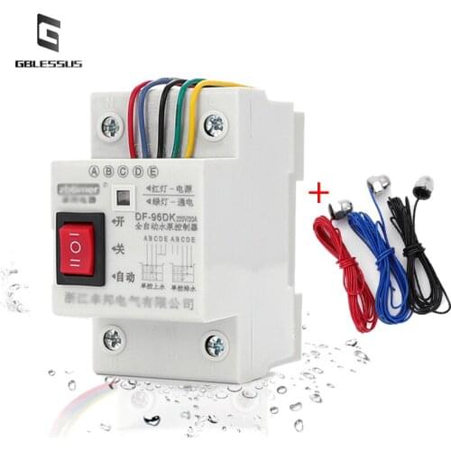Fully Automatic Water Level Switch Controller DF-96D Button DF-96DK Sensor Probe 220V Wall-Mounted Rail Convenient Water Pump