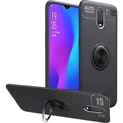 Shockproof Tough Armor 360 Degrees Rotation with Ring Grip Holder Soft TPU Phone Case Cover for oneplus 6T
