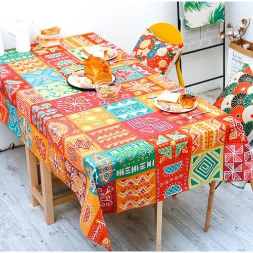 Southeast Asia Retro Thai Folk Style Tablecloth Cotton And Linen Table Cloth Fabric