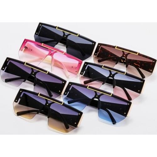 Oversized Sunglasses Men Luxury Brand Designer 2021 Fashion Vintage Sun Glasses for Women Shades Lentes De Sol Mujer Uv400