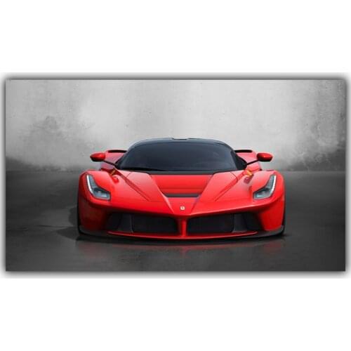 Modern Art Red Sports Car Super Car Poster Print Wall Art Pictures Painting Wall Art for Living Room Home Decor (No Frame)