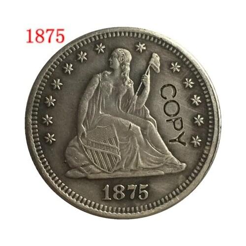USA 1875 P,CC,S LIBERTY SEATED QUARTER DOLLARS COPY COINS