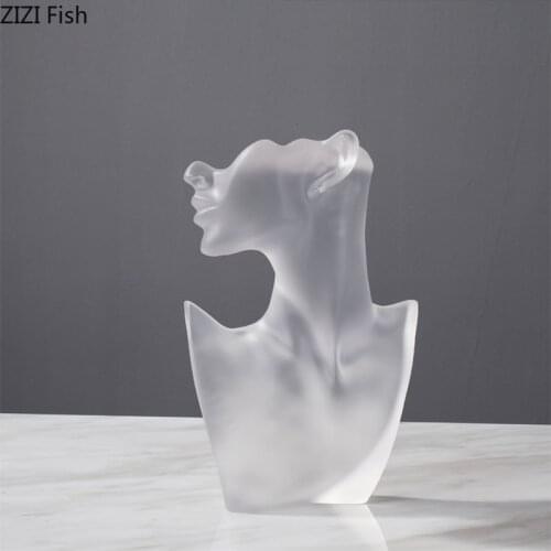 Resin Portrait Ornaments Large Statue Transparent Goddess Figurines Desk Decoration Defective Beauty Crafts Statuette Home Decor