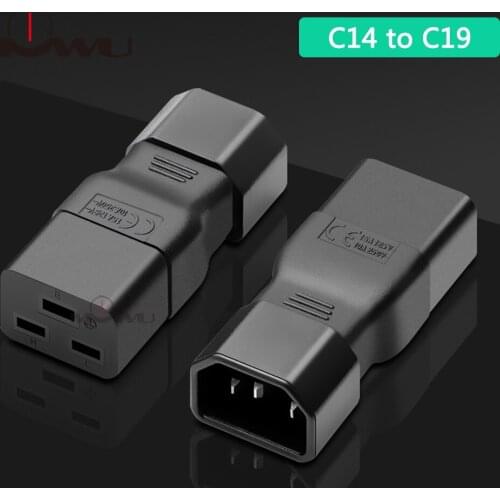 MOWU Universal Power Adapter IEC 320 C14 to C19 Adapter Converter IEC320 C19 to C14 AC Power Plug Socket 3 Pin Connector AC PLUG