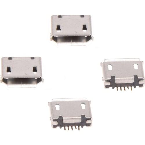 Top quality 10 Pcs Micro USB Type B Female Socket 180 Degree 5-Pin SMD SMT Soldering Jack