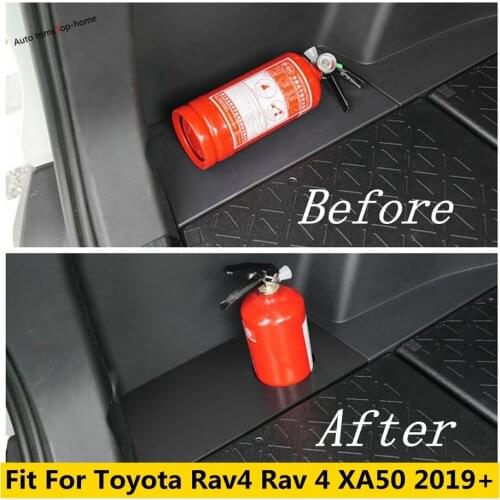 Yimaautotrims Trunk Box Fire Extinguisher Cup Holder Support Case Panel Cover Kit For TOYOTA RAV4 RAV 4 XA50 2019 2020 2021