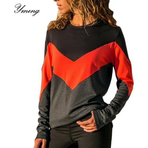 YMING Vogue Long Sleeve Shirts Pactchwork Fashion Blouse Women Boho Tops and Blouses Female Blusas Clothes Femininas Tunic Woman