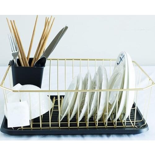1Pcs Dish Drainer With Drip Tray Storage Box Sink Dish Drying Rack Plate Shelf Knife Fork Container Cutlery Holder
