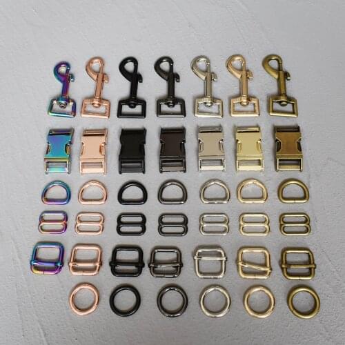100 Pcs 20mm Metal Belt Straps Adjust Slider Side Release Buckle D Ring Pin Buckle For Paracord Pet Dog Collar Harness DIY 20-1