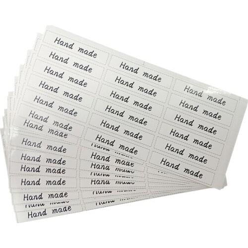 1800pcs/lot Long Strip White Handmade Paper Seal Stickers Diy Bread Stickers Gift Box Stickers Scrapbooking free shipping