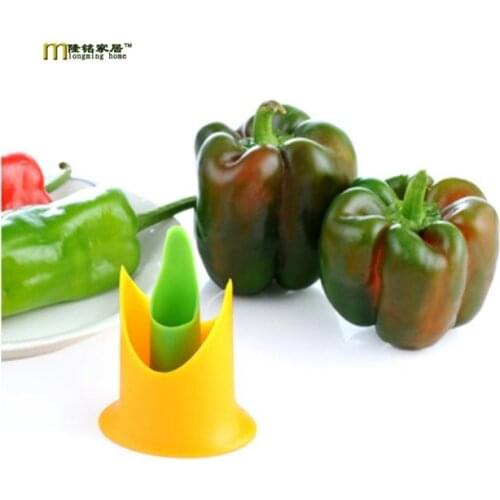 2pcs/lot LONGMING HOME New Home Use Utility Chili Peppers Seed Remover Tomatoes Core Separator Device Kitchen Tools OK 0235