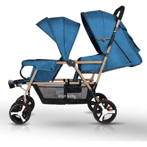 2 in 1 Bugab yoya twins portable folding baby strollers front and rear add long add wide stroller