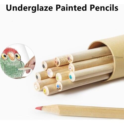 8 Colors Pottery Art Underglaze Color Pencil Set DIY Ceramic Hand-painted Hook Line Glaze Chalk Pottery Painting Coloring Tools