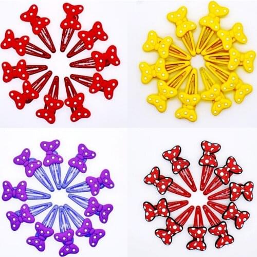 Kids Hairslide Girls 10Pcs Hair Clips Pink/Red/Yellow/Purple Bowknot Hair Hairpins 10 pcs Hair Accessory BirthdayParty Gift
