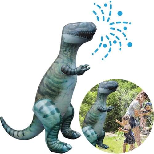 Kids Inflatable Beach Sprinkler Toy Animal Shape Water Spray Dinosaur Water Sprinkling Toy for Summer Lawn Garden Backyard