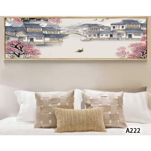 Water villages Landscape Painting Art Decor Canvas Pringting Modern Home Decor Picture for Living room Unframed
