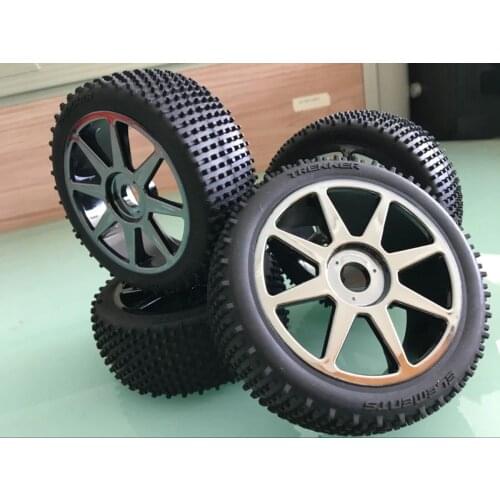 R/C Model 1/8 Buggy Tire set For LOUISE 1:8 off-road tire 17MM adapter 4pcs
