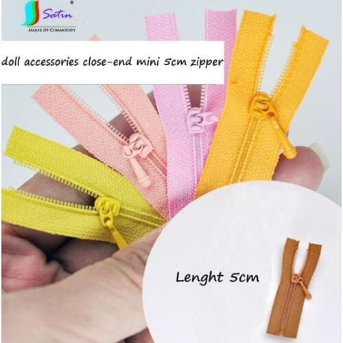 Doll Shoes Clothes Bag Wallet Pants Sew Diy Accessories Decoration Smallest Zipper Effective Length 5cm Close-end Zipper S0222L
