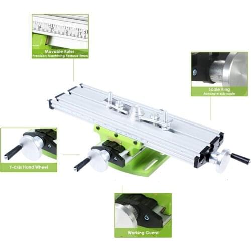 Miniature Precision Multifunction Milling Machine Bench Drill Vise Fixture Worktable X Y-Axis Adjustment Coordinate Table