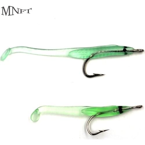 MNFT 100Pcs Luminous Eel Fishing Lures 6.8cm1g Or 5.6cm0.5g Bass Bait Crank bait With Hook Tackle Outdoor Fishing Gift