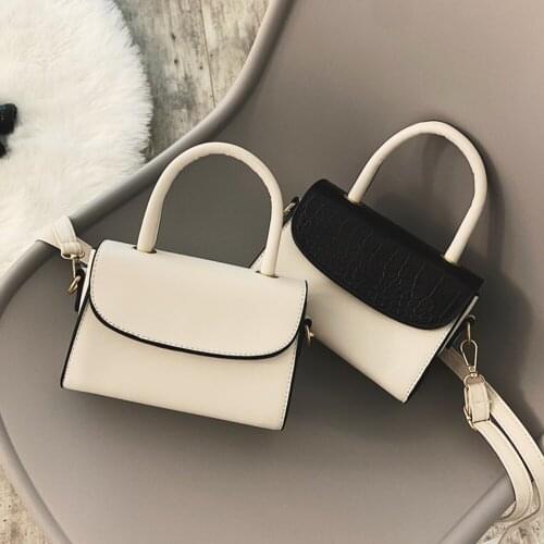 Fashion Alligator Pattern PU Crossbody Handbag Women Portable Hit Color Leather Shoulder Totes Purse Female Simple Messenger bag