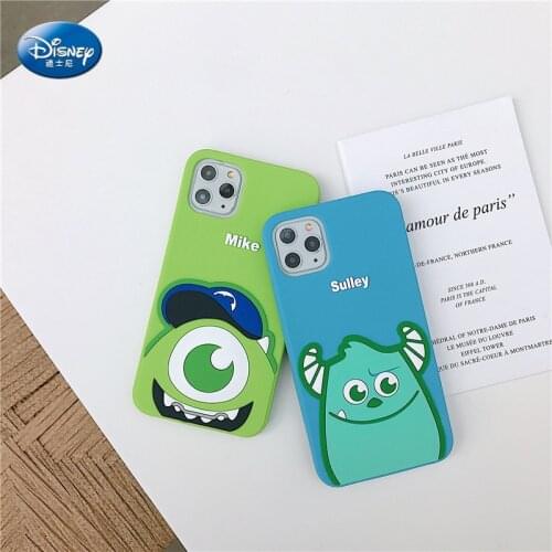 Disney Monster Mike Sulley 3D Soft Silicone Protective Case For Apple iphone 11 12 12Pro Max 7 8 Plus scrub back cover funda