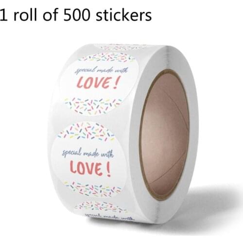500pcs Special Made with Love Sticker Seal Label for Package Envelope Stationery T3LE