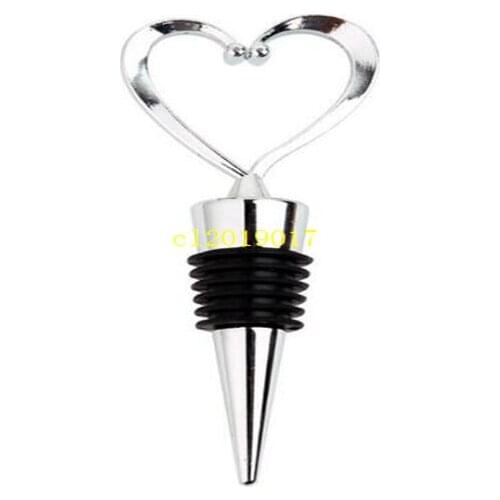 New Elegant Heart Shaped Plastic Wine Stopper Bottle Stopper Wedding Favors gift Hot selling