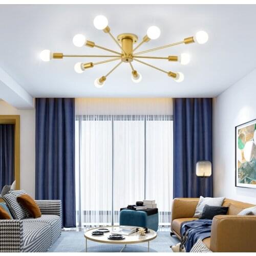 2019 TRAZOS New Round LED Golden Ceiling Light For Living Room Indoor Lamp luminaria home decoration