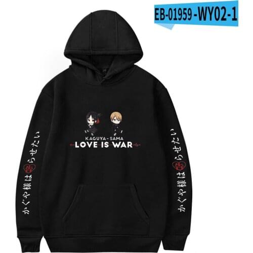 2021 New H Lovely Anime Kaguya-sama: Love Is War Hoodies Men/women Sweatshirts Boys/girls Streetwear Casual Clothes Men Hooded