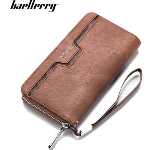 Baellerry 2018 Top New Arrival Men Long Wallet Famous Brand Male Money ID Card Holder Purse Zipper Multi-function Coin Bags A961
