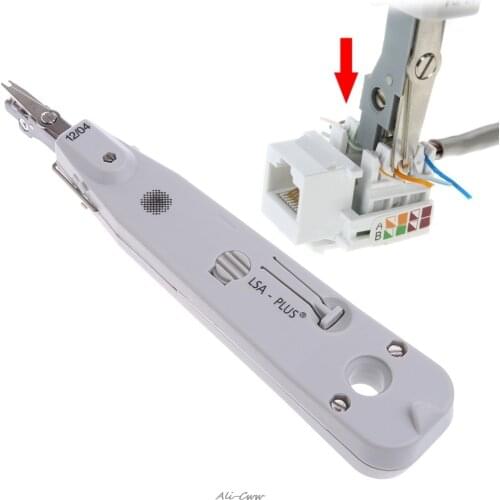 New Adjustable Impact Punch Down Tool Kit With Sensor Ethernet Network Cable Insertion IDC Scissor