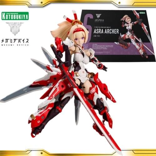 Original KOTOBUKIYA MEGAMI DEVICE KP432 ASRA ARCHER Frame Arms Girl Model Assembled Anime Action Figure Toys Decoration Kid Gift
