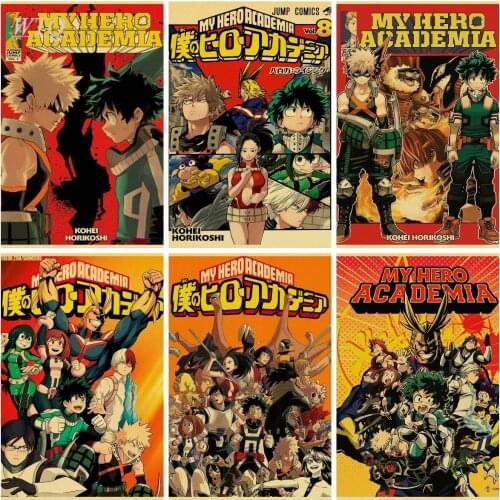 My Hero Academy Midoriya Ikuhisa/Ormet Anime Posters Retro Poster Canvas Painting Wall Art Photos for Childrens Room Decor
