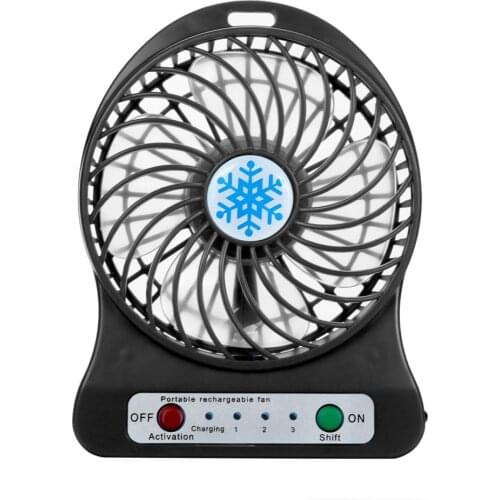 Mini Portable Fan Usb Rechargeable Fan Mini Desk Third Wind Led Light Fan Air Cooler Rechargeable Air Cooler Cooling Fans