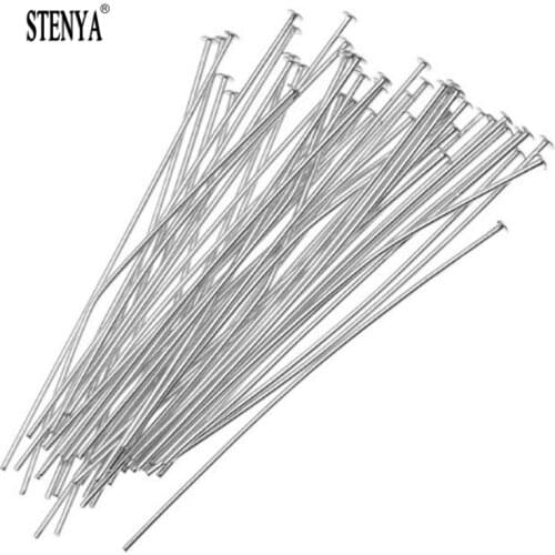 STENYA Head Pins Eye Pin 50mm Needles Earrings Findings Bracelets Necklaces Beads Connector Accessories Jewelry Making Materials
