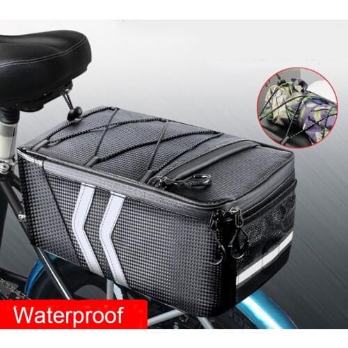 Bike Bag Waterproof Seat Pannier Pack Luggage Cycling Storage Bag 9L Bicycle Pannier Bag Rear Rack Trunk Bag Bicycle Accessories