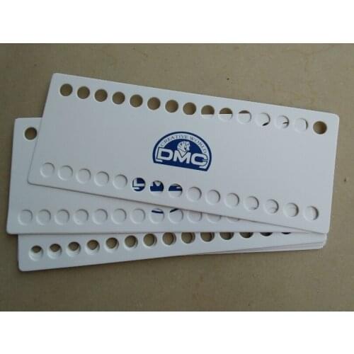 Cross stitch blank DMC threading boards thread organizer 30 holes, thick white card threading board cross stitch accessories-9