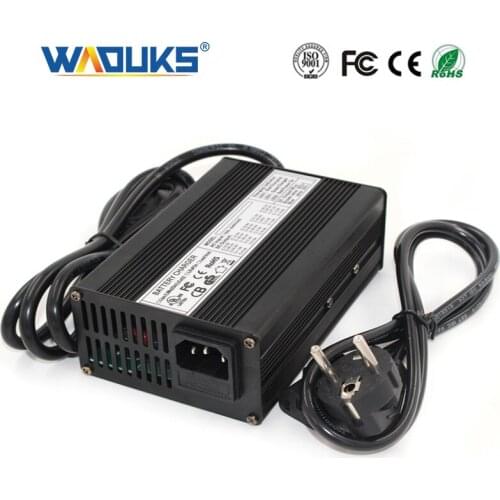 WAOUKS 43.8V 3A LiFePO4 Battery Charger For 12S 36V LiFePO4 Battery Smart Charger With safety fuse