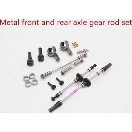 WPL B1 B-1 B14 B-14 B24 B-24 C14 C-14 C24 C-24 RC Car spare parts Metal front rear axle gear Steering pull rod servo pull rod