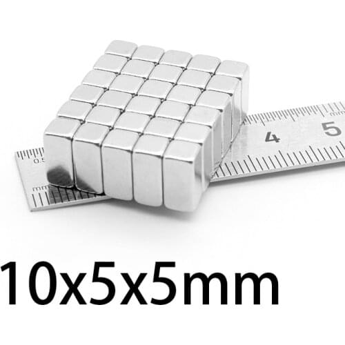 10-300pcs 10x5x5mm Block Super Powerful Magnets Small Permanent Magnet 10mmx5mmx5mm Strong Neodymium Magnet 10*5*5mm
