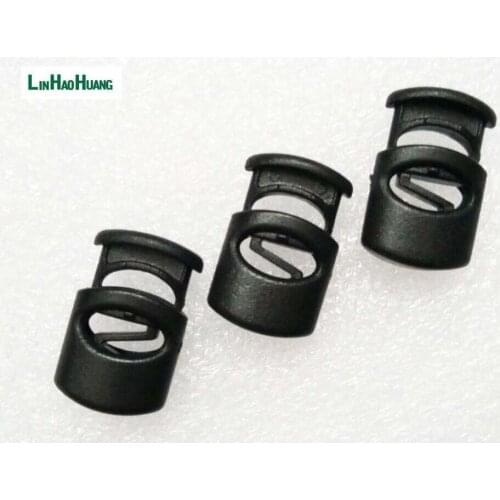 100pcs/lot black plastic ball cord lock toggles plastic stoppers for 10mm cord hole free shipping 2015101203