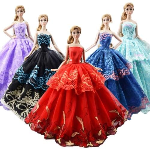 2019 New Fashion Lace Dress , Party Wedding Gown Skirt Clothing outfit For Toy 1/6 Barbie Xinyi Kurhn FR Doll / barbie clothes