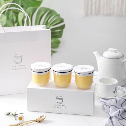 50pcs High quality 200ml pudding cups ice cream cup packaging yogurt bottle diy favors cake box party dessert cups with lids