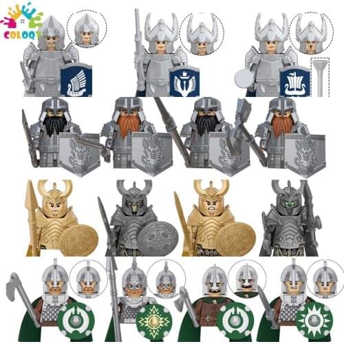 Kids Toys Middle Ages Soldiers Building Blocks Mini Action Figures Bricks History Educational Toys For Children Christmas Gifts