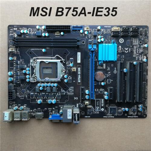 For MSI B75A-IE35 Motherboard LGA 1155 Intel B75 DDR3 USB3.0 SATA III PCI-E 3.0 ATX Intel Desktop Mainboard Used