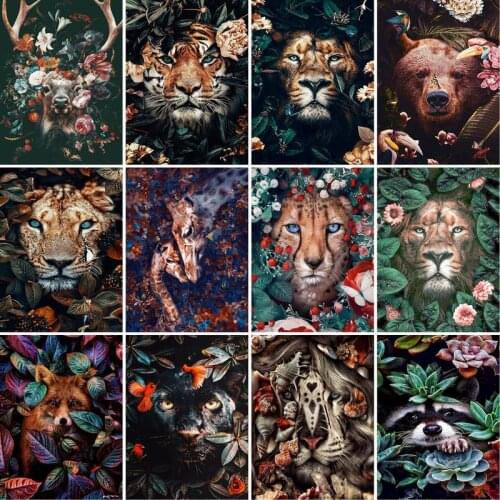 GATYZTORY 60x75cm DIY Frame Painting By Numbers Kits Flower Animal Paint By Numbers Kits Unique Diy Gift For Adult Children