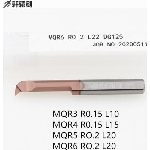 MQR3 R0.15 L10 MQR4 R0.15 L15 MQR5 RO.2 L20 MQR6 RO.2 L20 solid carbide tool boring milling contour insert tool small hole