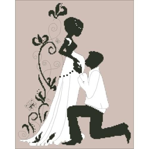 My love cross stitch kit simple animal design cotton silk thread 18ct 14ct 11ct linen flaxen canvas embroidery DIY needlework